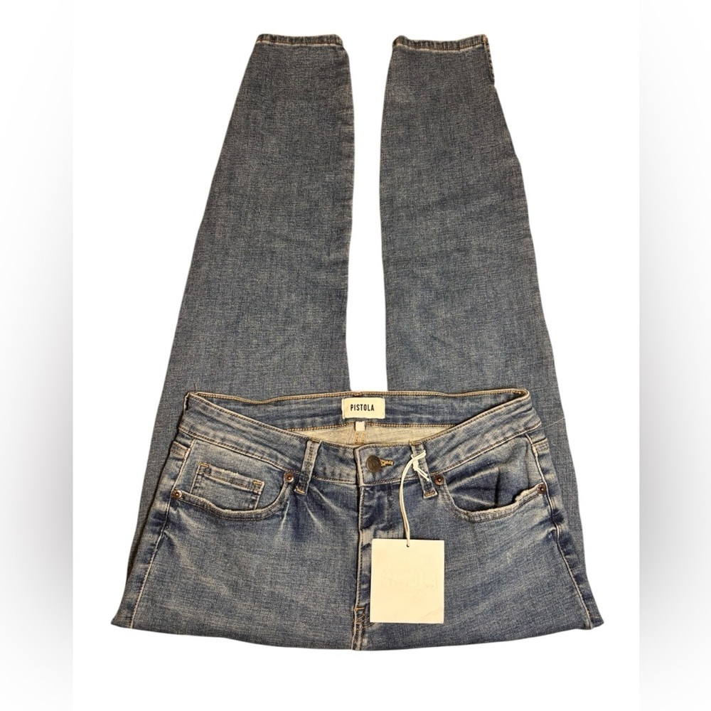 Pistola Ankle Mid Rise Skinny Slit Hem Jeans | Sz 29 | Denim Stretch | NWT